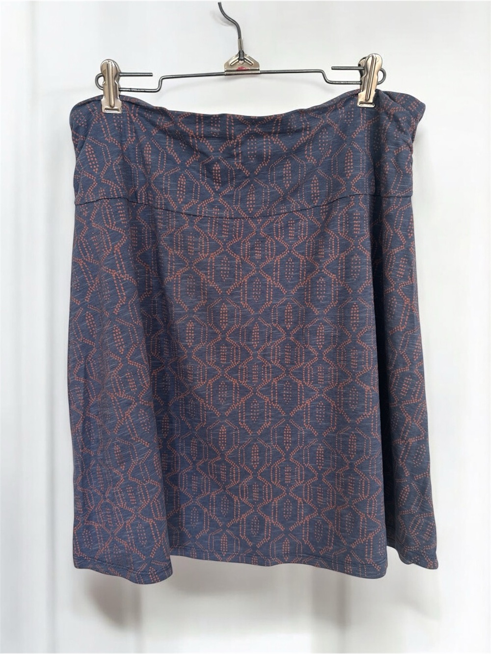 Toad & Co Chaka Skirt Blue Orange Knit A Outdoors Hiking Casual XL